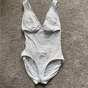 Anne Cole Crochet white one piece swimsuit